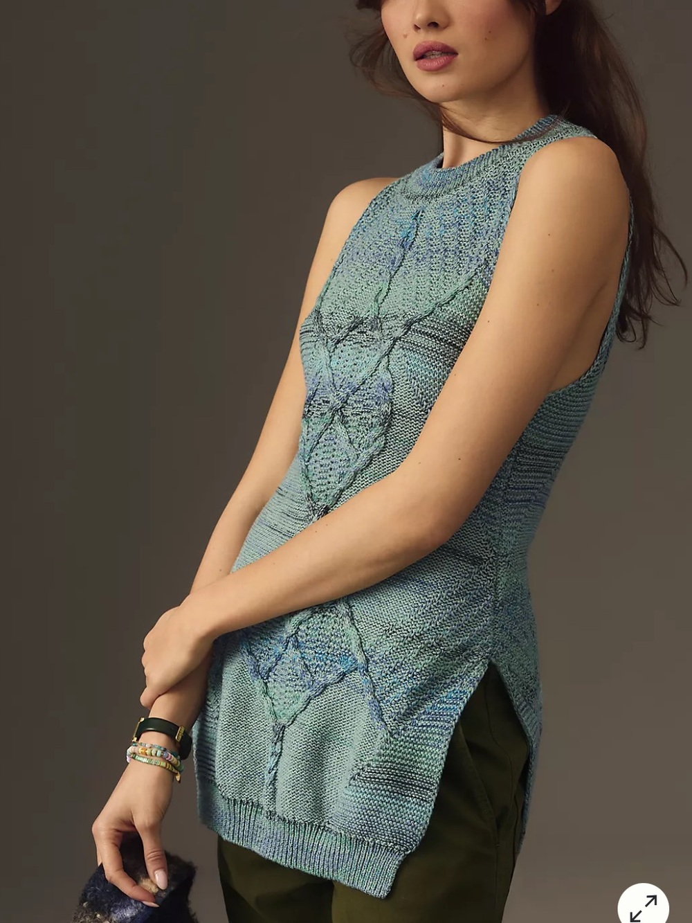 Anthropologie Pilcro Halter sweater tank Sleeveless Knit Tunic Top